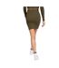 Jupe Droite Femme Vert Kaki Guess-2