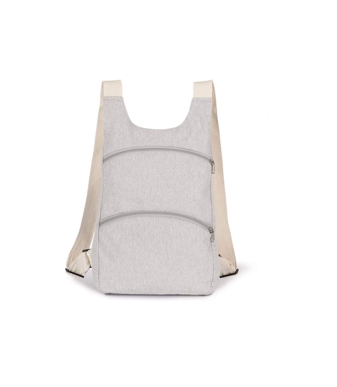 Sac à dos recyclé avec poche arrière antivol - KI5101 - gris clair et écume-1
