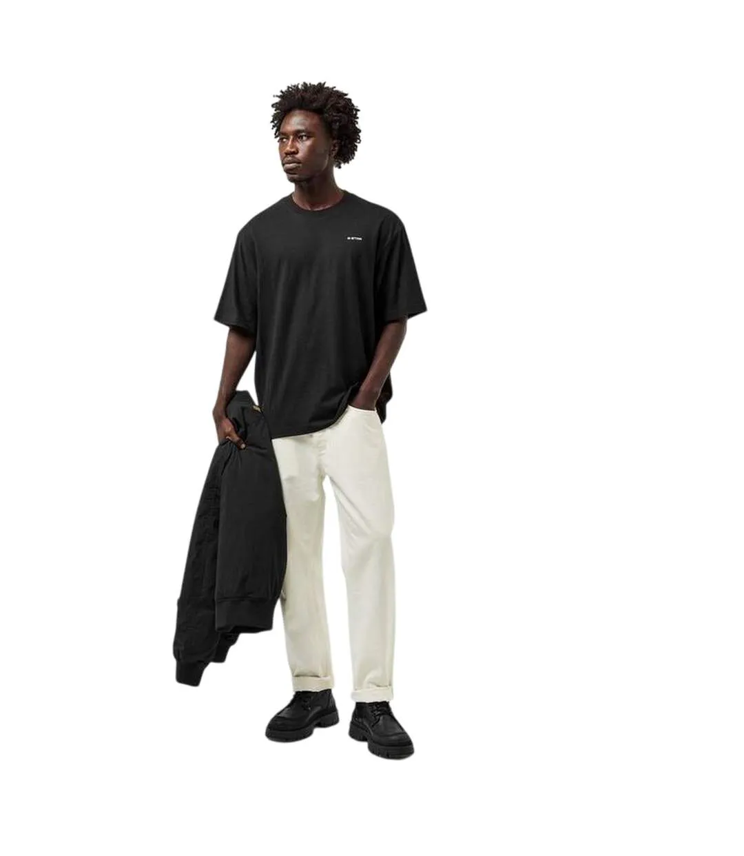 T-shirt Thinkman Homme Noir G-Star-4