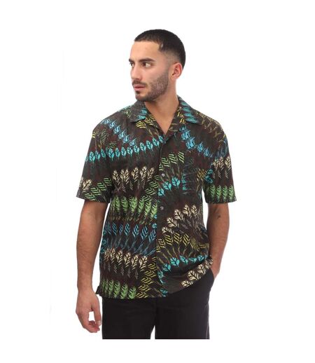 Mens Feather All-over Print Shirt Brown Marcelo Burlon