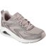 Womens/ladies Tres Air Uno Glitter Trainers Taupe Skechers-1