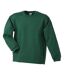 James and Nicholson Unisex Open Hem Sweatshirt (Dark Green)