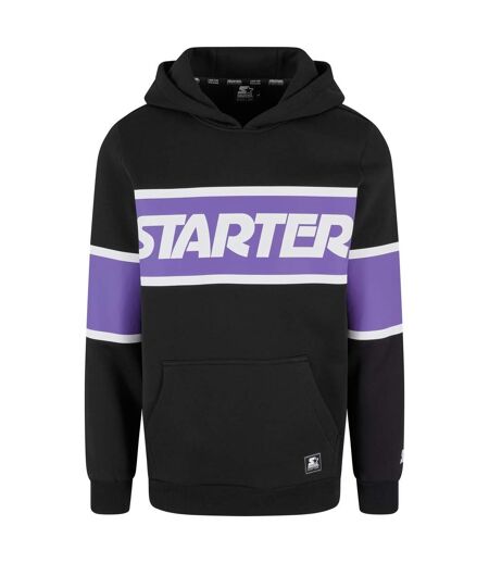 Sweat À Capuche Homme Noir Violet Starter Black Label