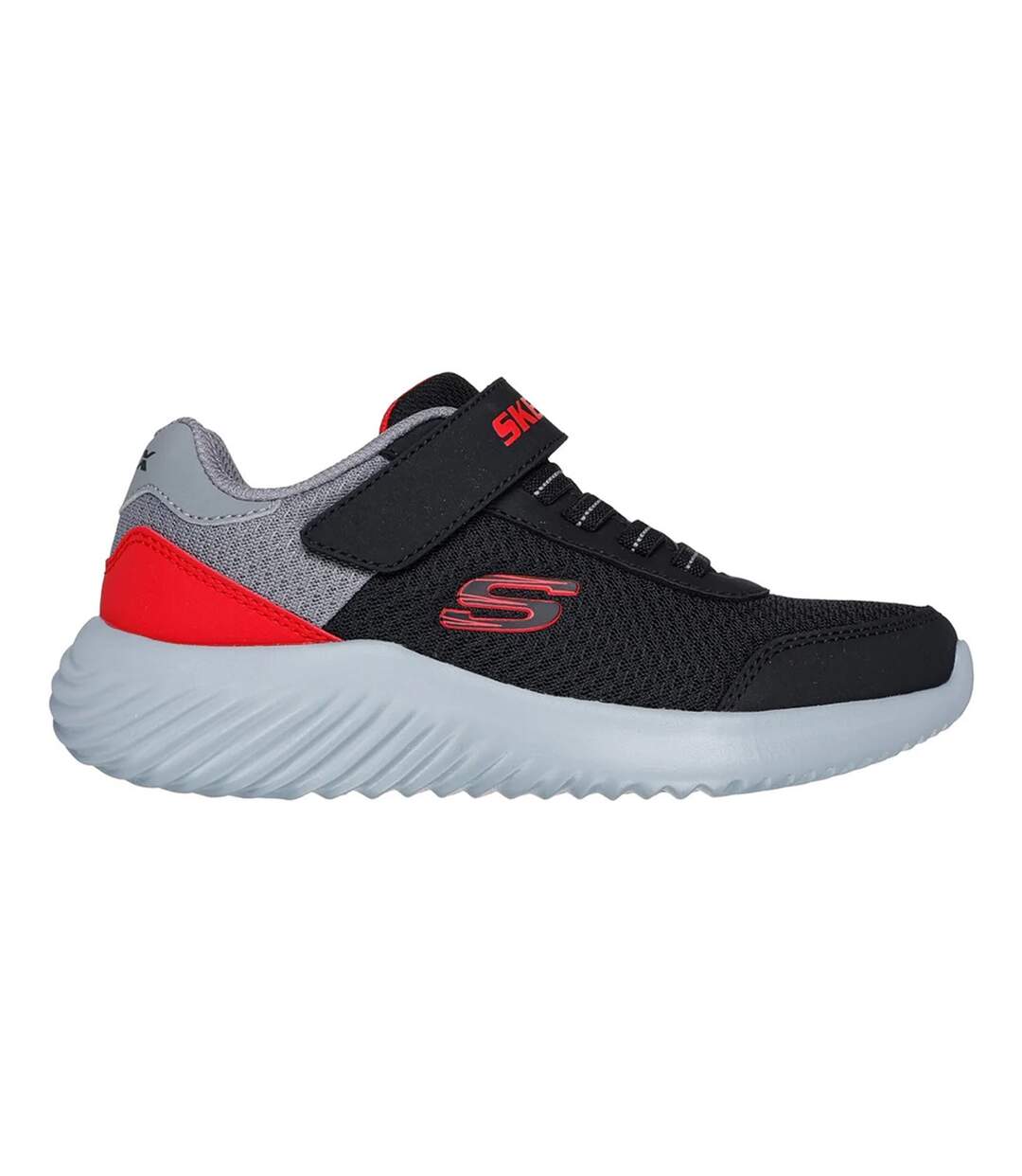 Mens bounder trainers black/red Skechers-3