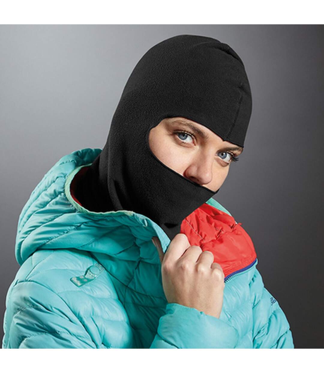 Cagoule En Polaire Mixte Noir Beechfield-2