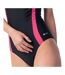Maillot De Bain 1 Pièce Asma Femme Noir Framboise Vif Aquawave-3
