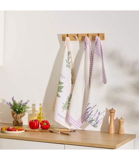 Lot de 3 Torchons Garrigue 45x70cm Blanc
