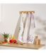 Lot de 3 Torchons Garrigue 45x70cm Blanc-5