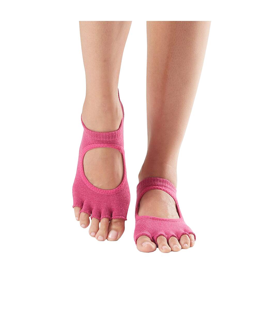 Chaussettes à demi-orteils antidérapantes bellarina femme rose foncé Toesox-4