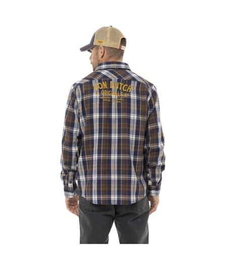 Chemise homme manches longues en flanelle à carreaux logo dos Tyler Vondutch