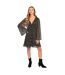 Womens/ladies Floral Sheer Fabric A-line Bell Sleeve Mini Dress Multicoloured Be You-1