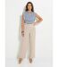 Pantalon large semi élastiqué à pinces-3