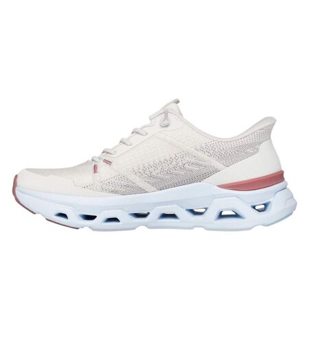 Womens/ladies Engineered Trainers Natural Blue Skechers