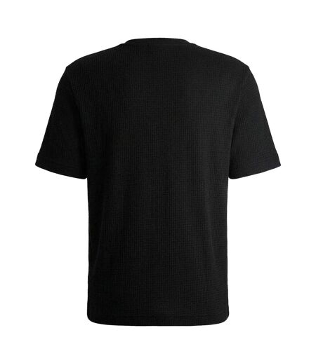Mens Waffle Regular T-shirt Black Hugo
