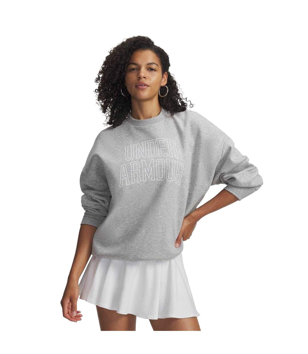 Sweat Rival Femme Gris Givré Under Armour-1