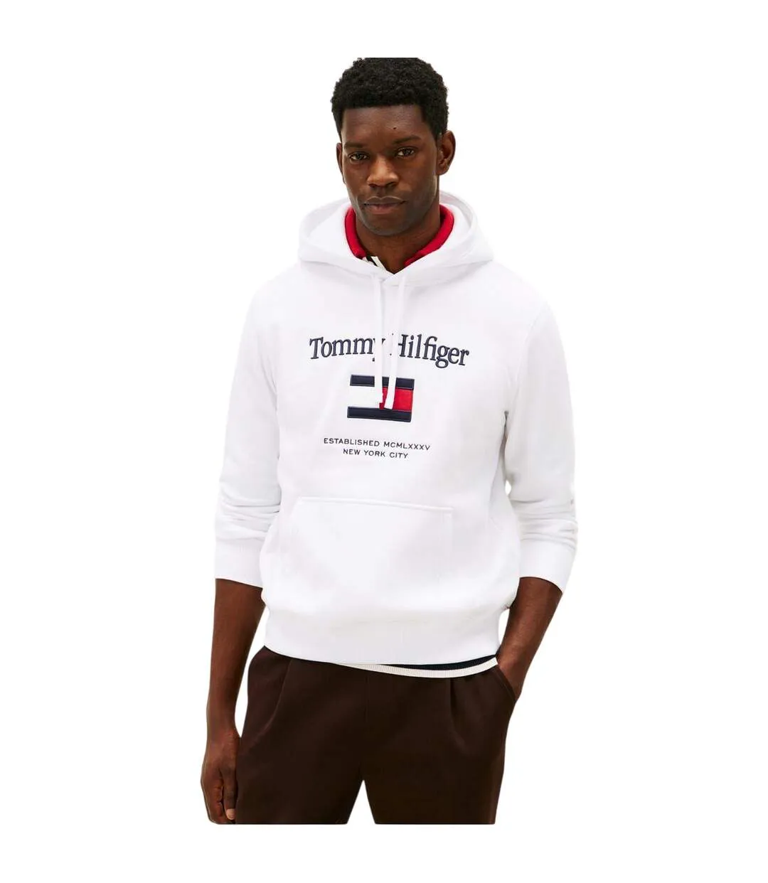 Sweat À Capuche Homme Blanc Tommy Hilfiger-4
