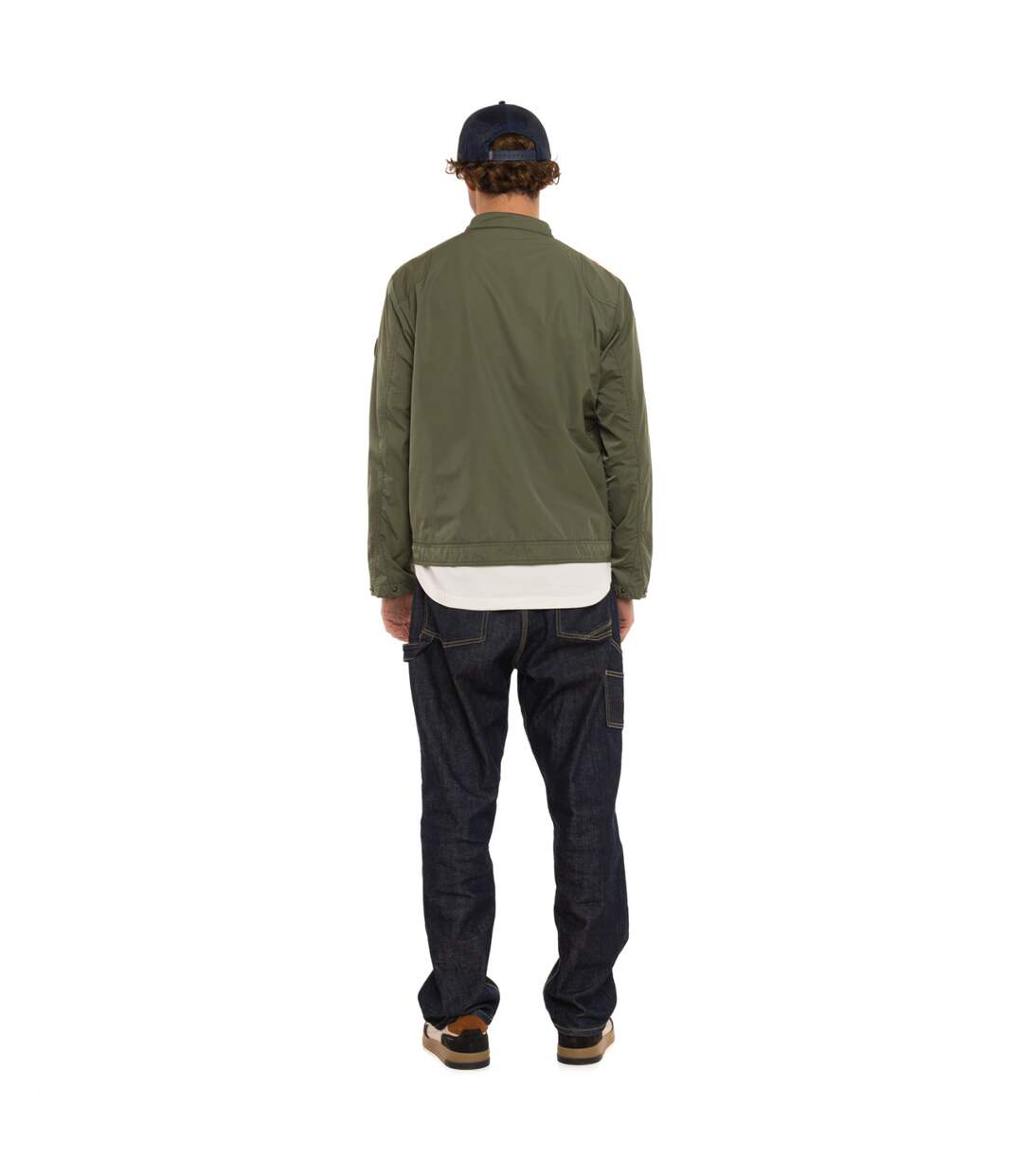 Veste zippée homme de moto en polyester avec patchs Oil Vondutch-4