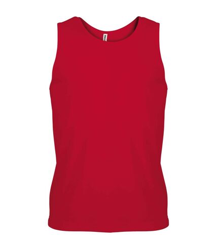 Kariban Proact Mens Sleeveless Sports Training Vest (Red)