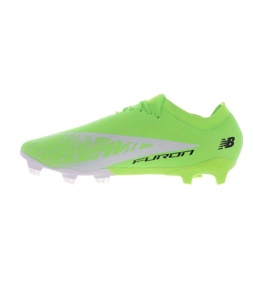 Mens Furon Team V8 Firm Ground Football Boots Green White New Balance-2
