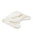 Tapis Contour WC Imprimé Aquamarbre 45cm Blanc & Or-1