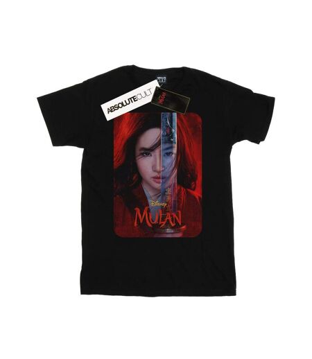 Disney Womens/Ladies Mulan Movie Poster Cotton Boyfriend T-Shirt (Noir) - UTBI35479