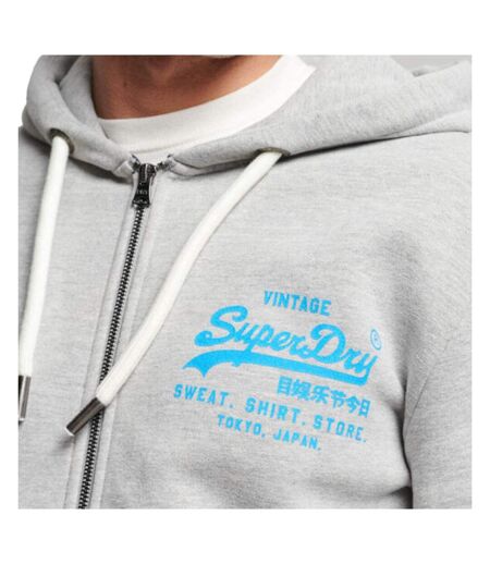 Sweat zippé Gris Clair Homme Superdry M2013392A - 3XL