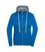 Veste À Capuche Lifestyle Femme Cobalt Gris Chiné James And Nicholson-1