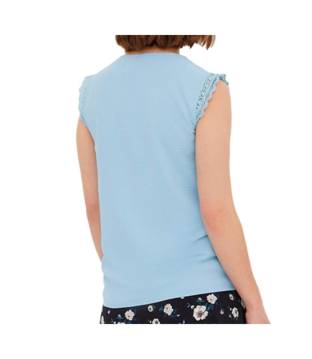 T-Shirt de grossesse bleu femme vero moda maternity  20016420-2