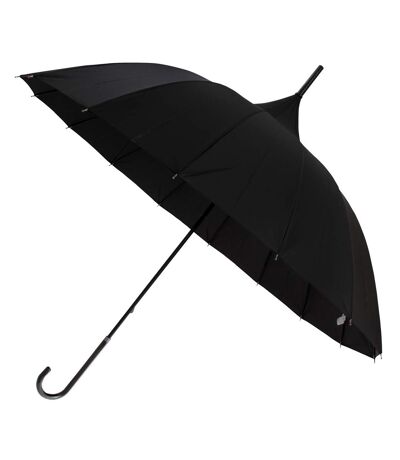 X-brella Leather Look Handle Pagoda Wedding Umbrella (Black) (One Size) - UTUM312
