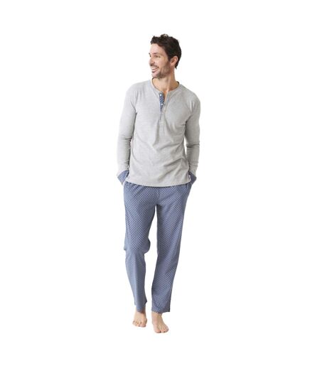 Men's Long Sleeve Pajamas with Mandarin Collar JJBDP5201