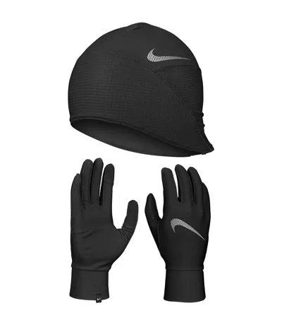 Mens Essential Running Hat And Gloves Set L-xl Black Nike