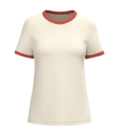 Womens/ladies T-shirt Ivory Washed Paprika Native Spirit