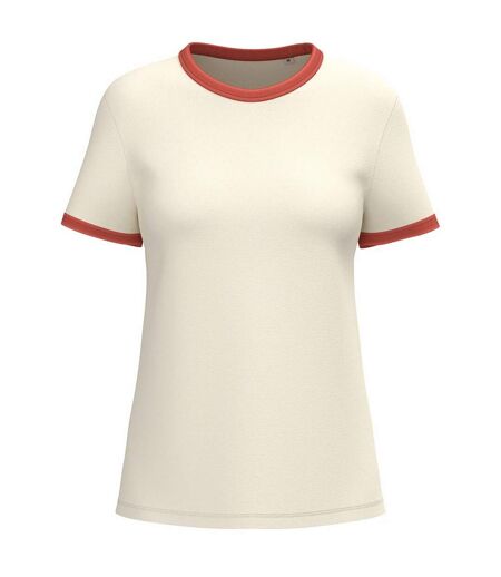 Womens/ladies T-shirt Ivory Washed Paprika Native Spirit