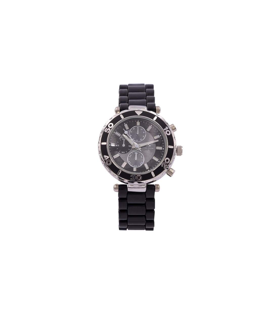 Elégante Montre Femme Plastique Noir CHTIME-1