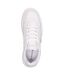 Womens/ladies Lineset Leather Flat Trainers White Gold Lacoste-4