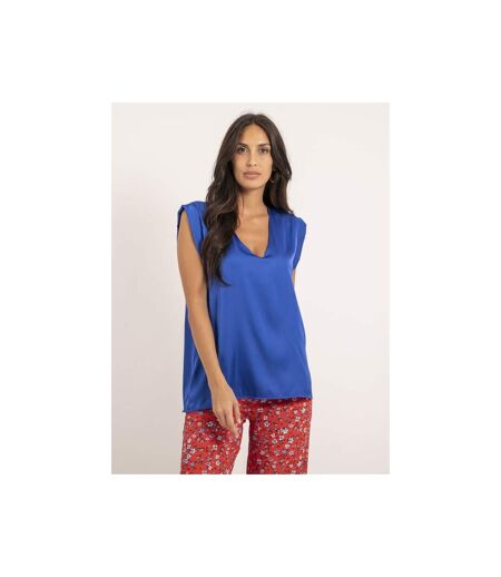 Top col V satin FIKA - Dona X Lisa