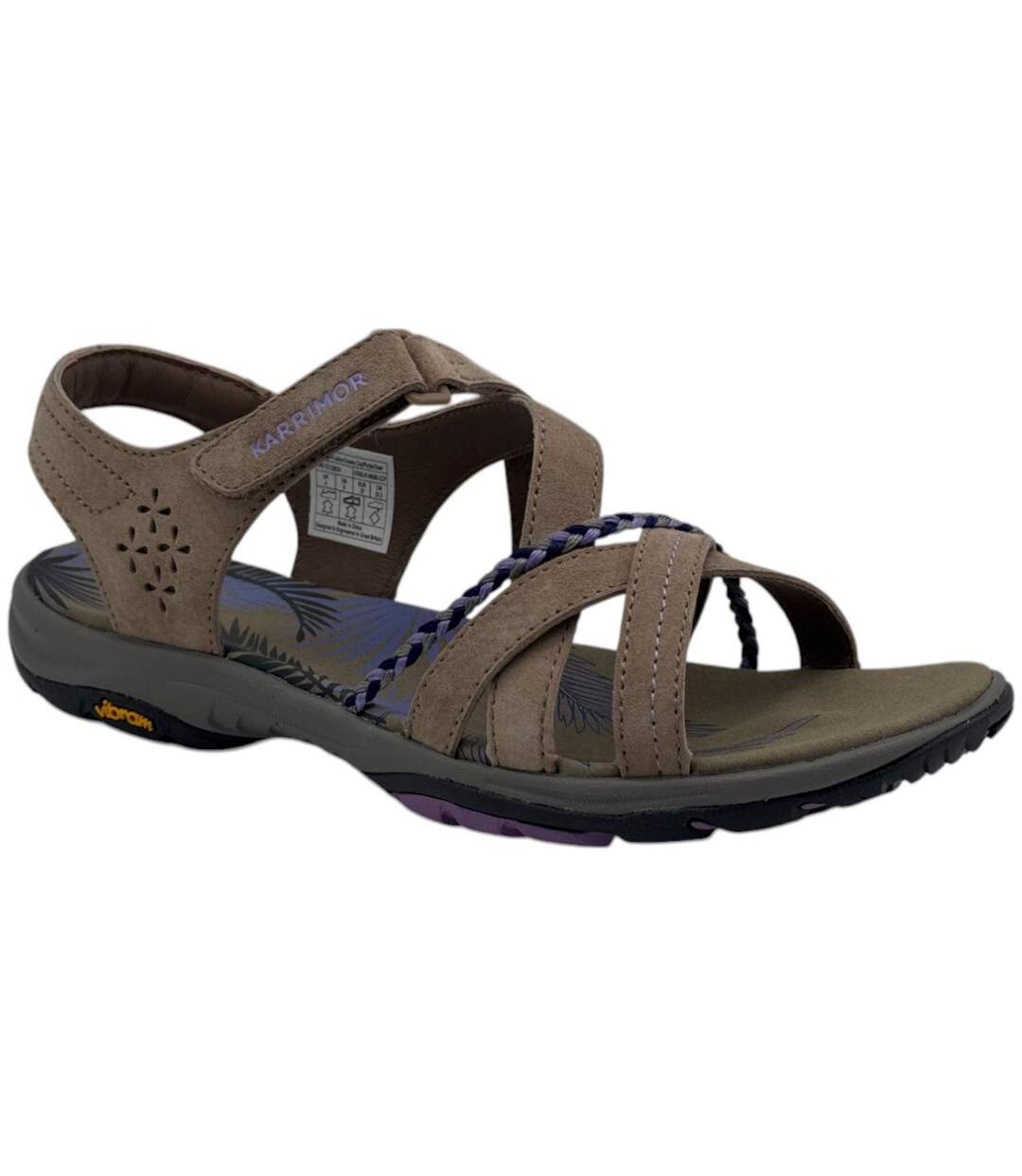 Womens/ladies Tobago Walking Sandals Beige Karrimor-4