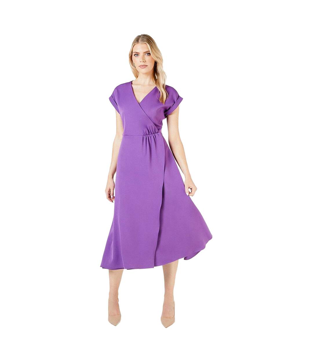 Robe portefeuille femme violet Principles-1