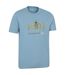 Mens poplar tree t-shirt blue Mountain Warehouse-3