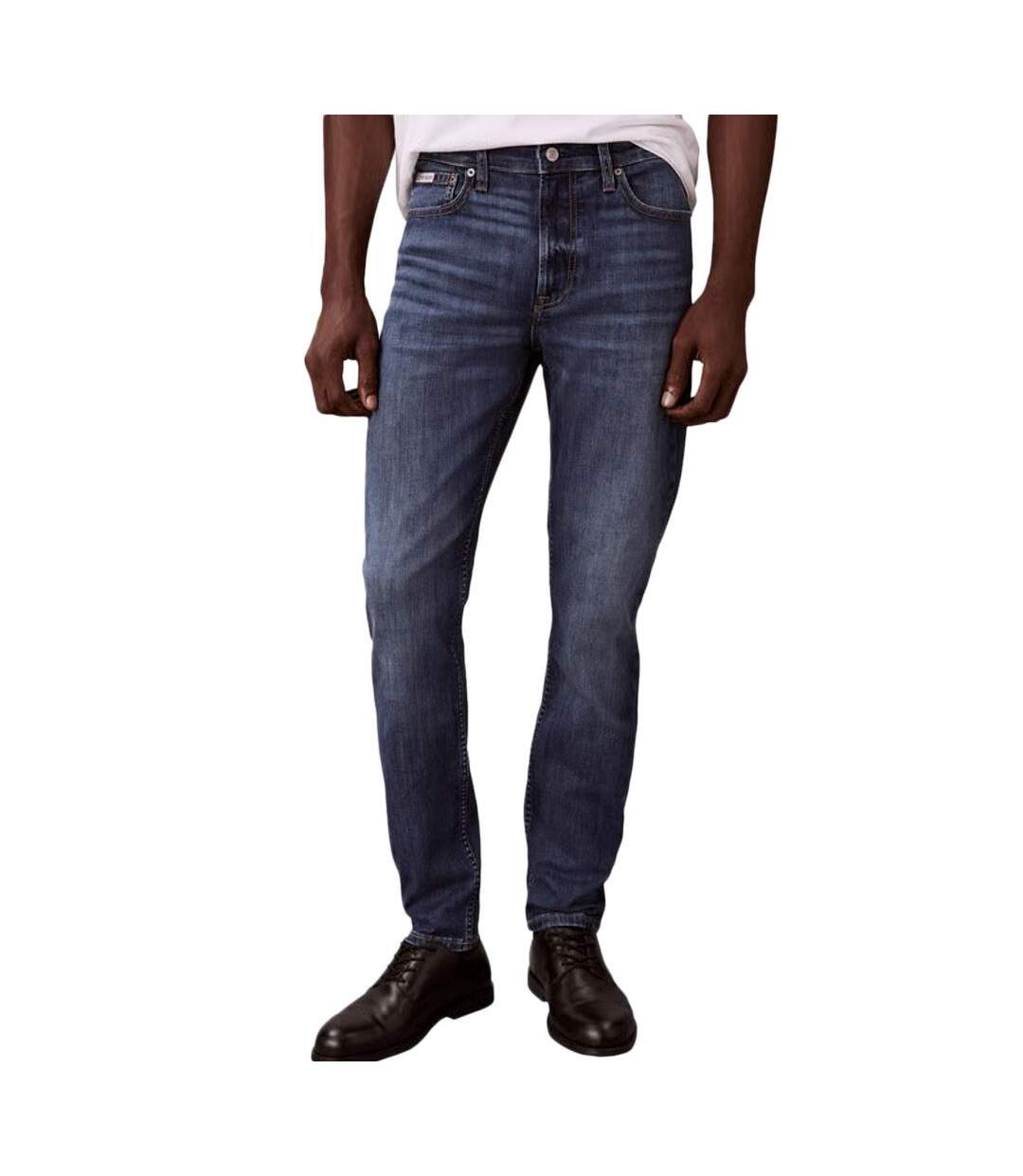 Jean slim bleu homme calvin klein dark-1
