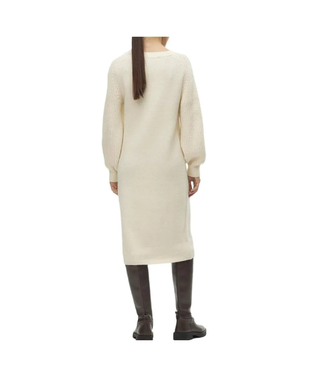 Robe pull blanc femme vero moda enya-2