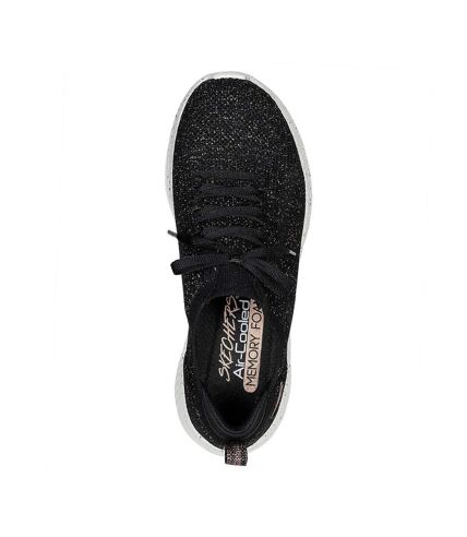 Womens/ladies ultra flex 3.0 let´s dance trainers black/rose gold Skechers