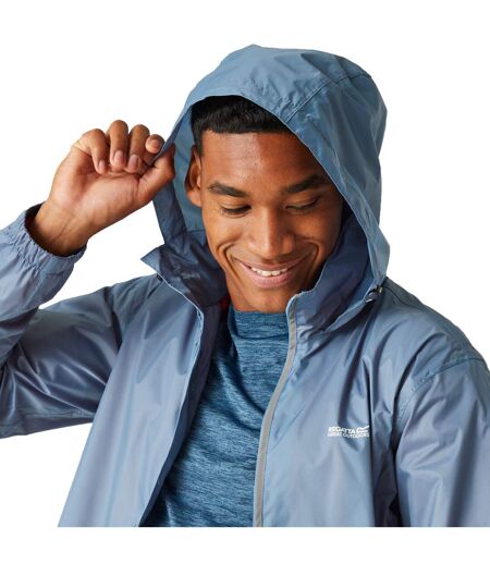 Mens Lyle Iv Waterproof Hooded Jacket Coronet Blue Danger Red Regatta
