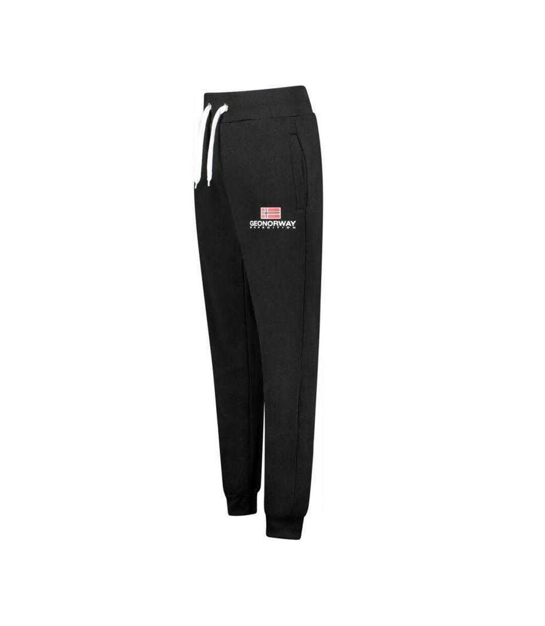 Mens Jogging Bottoms Black Geographical Norway-4