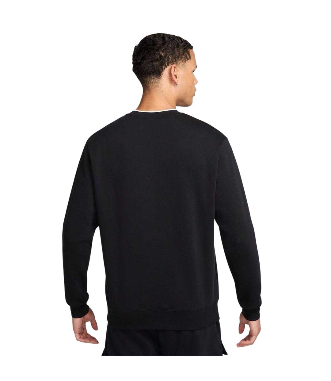 Mens Air Crew Neck Relaxed Fit Long-sleeved Sweatshirt Black Gold Nike-3