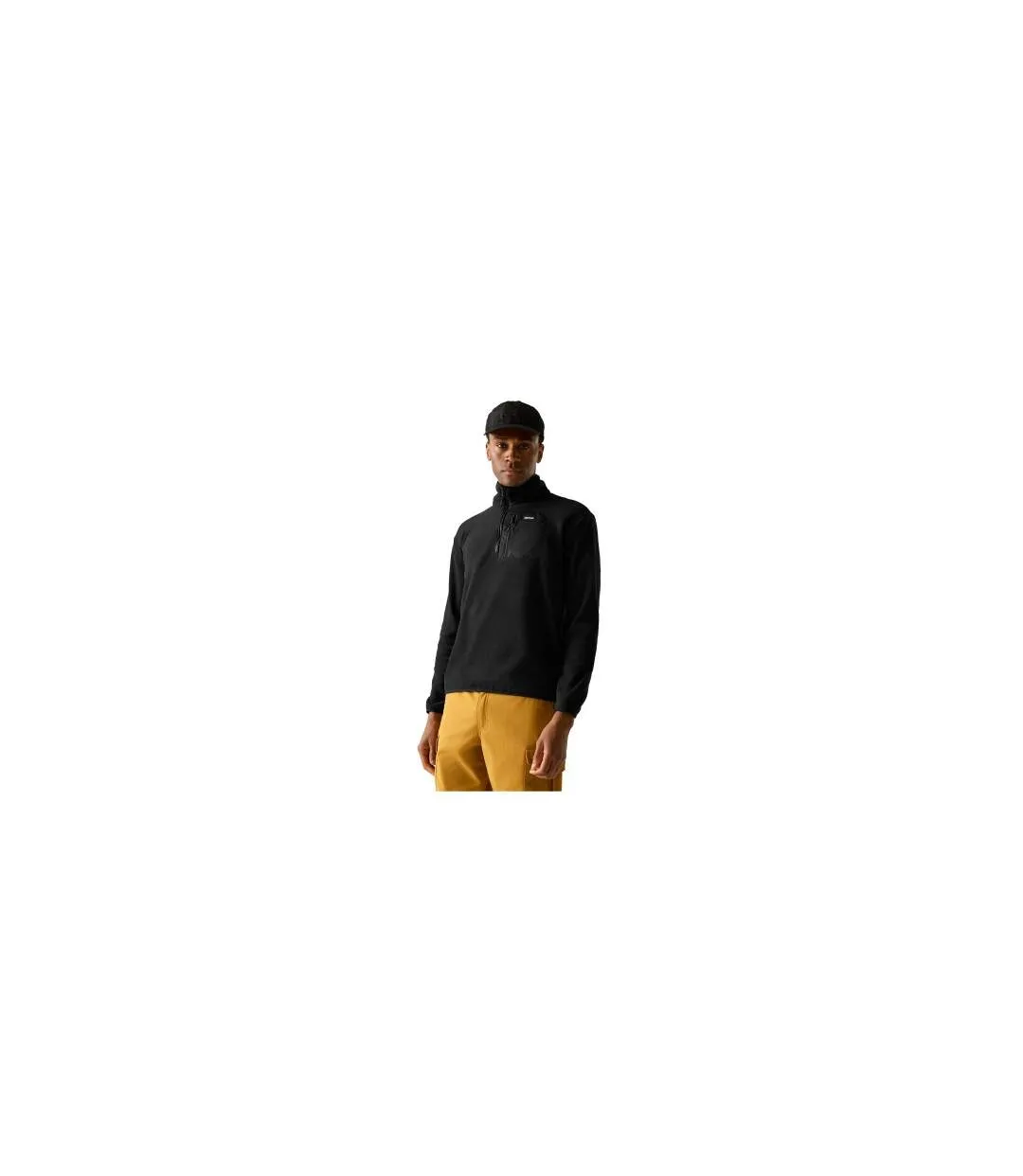 Mens Frankie Quarter Zip Fleece Black Regatta-1