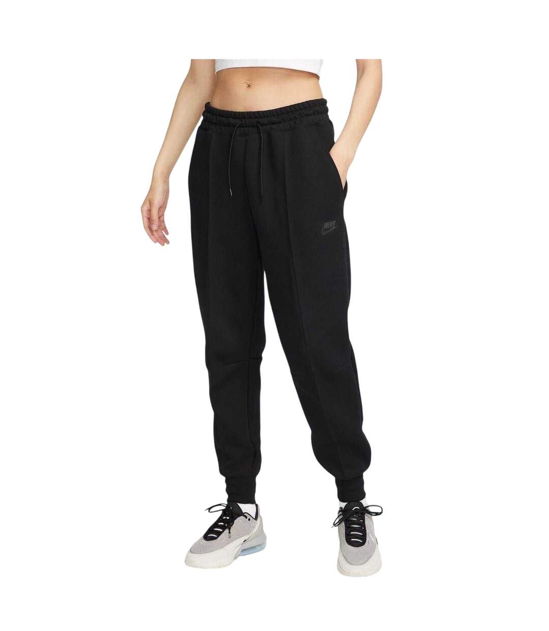 Womens/ladies Sportswear Tech Fleece Joggers Black Nike-1