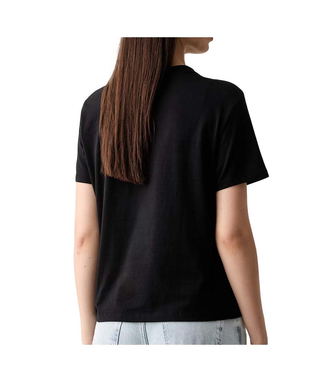 T-Shirt noir femme calvin klein jeans varsity-2