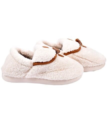 PANTOUFLE Femme Chausson COCOONING MD8697 ECRU