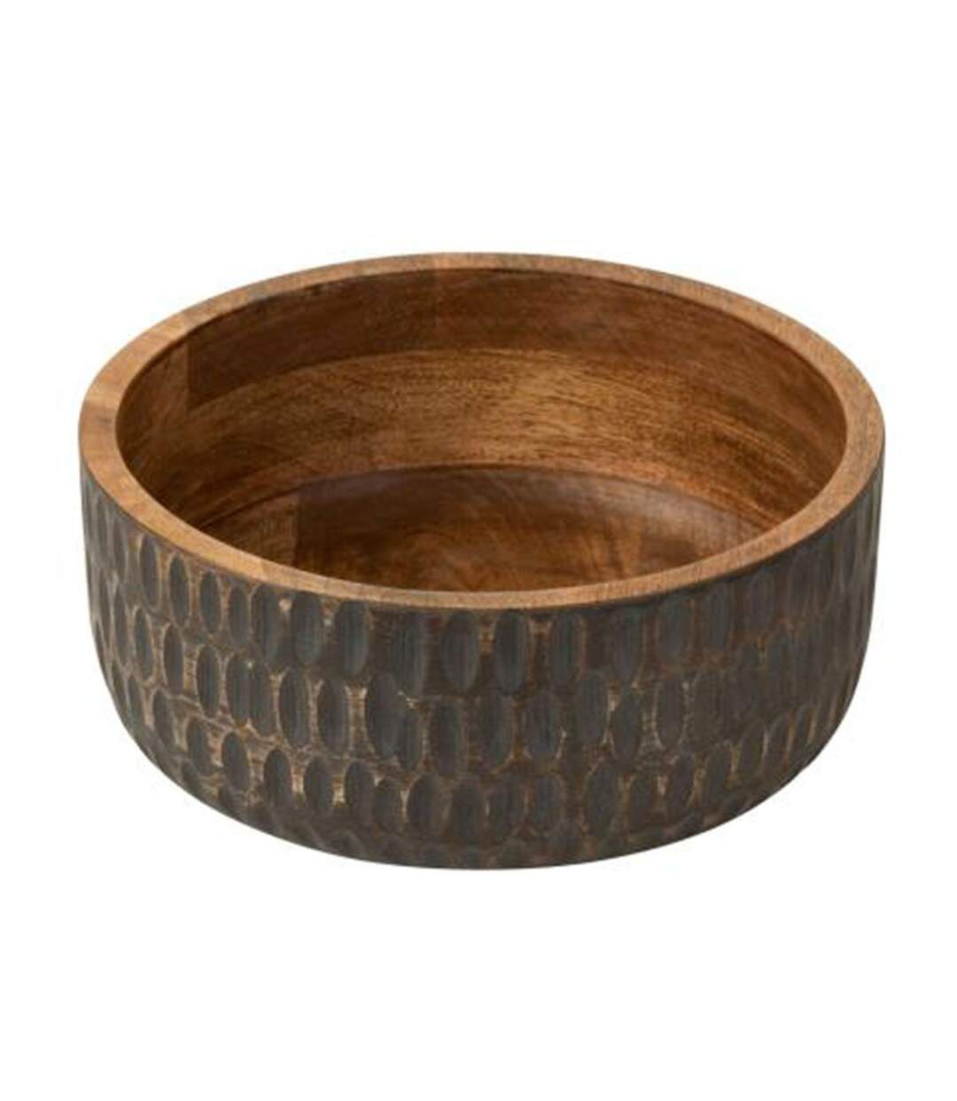 Coupelle Déco en Bois Baso 30cm Naturel & Noir-1
